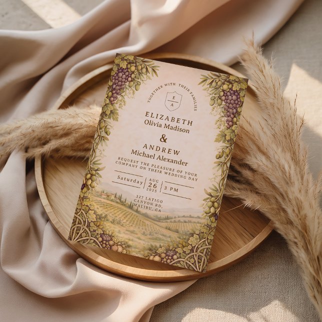 Invitación Boda Rústica en Viñedo Campestre (Subido por el creador)