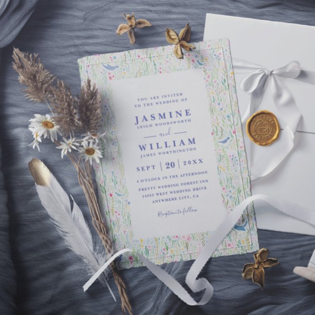 Invitación Boda Rústica Moderna Elegante Cabaña Flores Silves (Subido por el creador)