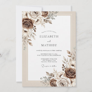 Invitación Boda Rústica Muted Beige