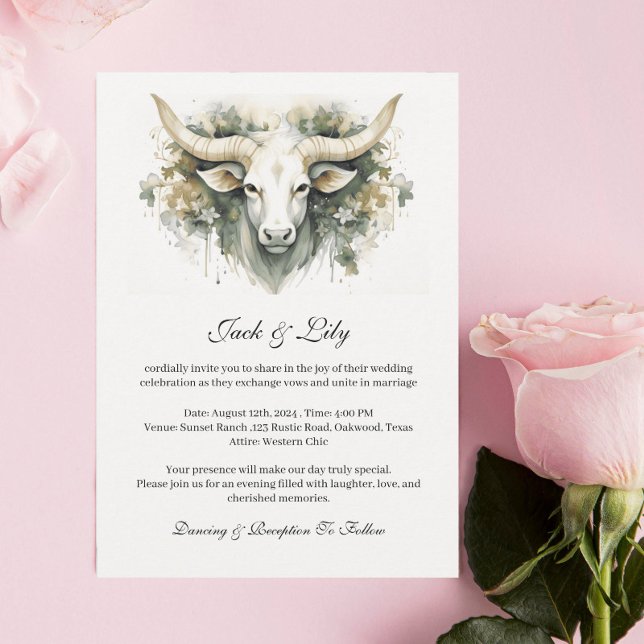 Invitación Boda Rústica Occidental (Subido por el creador)