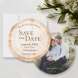 Invitación Boda Rústica Salven la foto de la fecha Barca de á