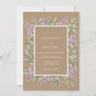 Invitación Boda Rústica Tan Elegante