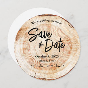 Invitación Boda Rustica Única Guardar el código QR de fecha