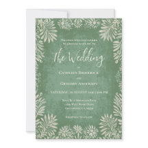 Boda Rústica Vintage Floral Verde Salvia