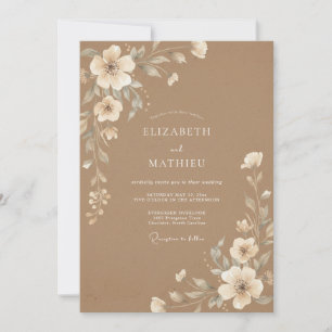 Invitación Boda Rústica y Melosa de Caramelo