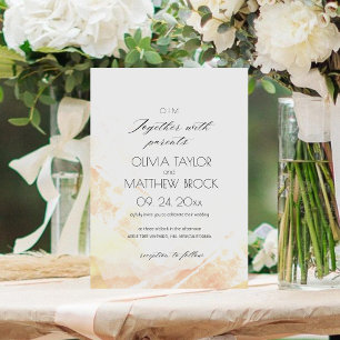 Invitación Boda Rústico Boda beige del atardecer de montaña