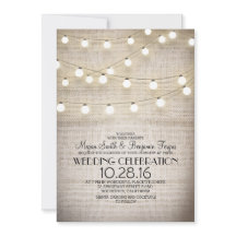 Boda Rústico Burlap Lace y String Lights