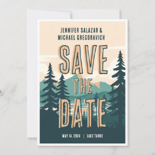 Invitación Boda rústico Casual Save the Date Invitation