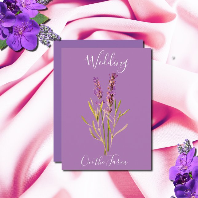 Invitación boda rústico con lavanda (Subido por el creador)