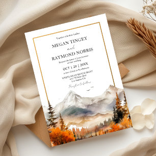 Invitación Boda Rústico de Acuarela Caída
