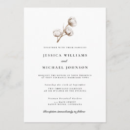 Invitación Boda Rústico de Algodón