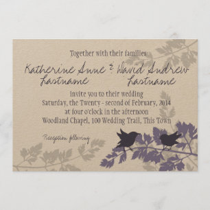 Invitación Boda Rústico de Aves de Woodland