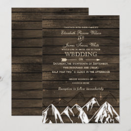 Invitación Boda Rústico de Barn wood Camping