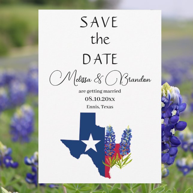 Invitación Boda Rústico de Bluebonnets Blue Floral Texas (Subido por el creador)