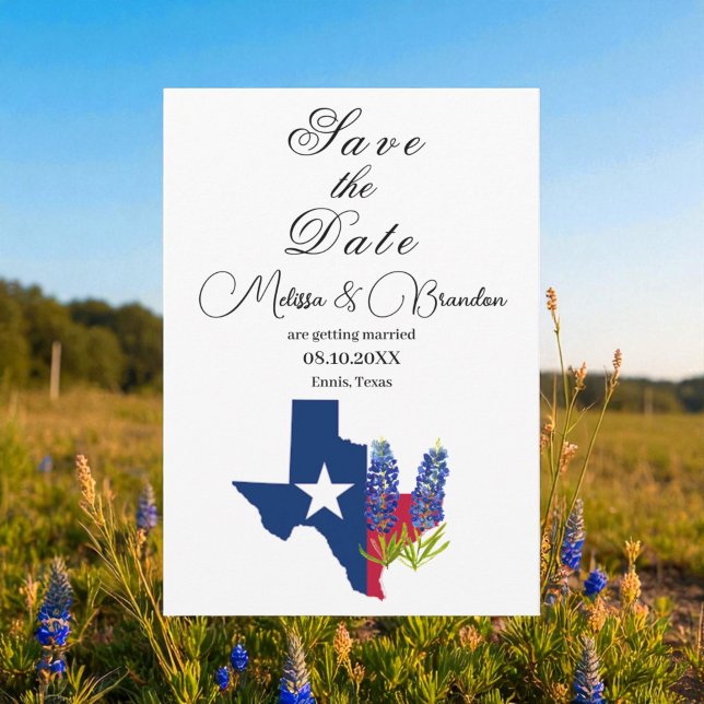Invitación Boda Rústico de Bluebonnets Blue Floral Texas (Subido por el creador)