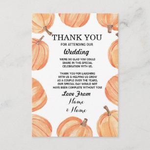 Invitación Boda Rústico de Calabaza Gracias Compromiso De Tar