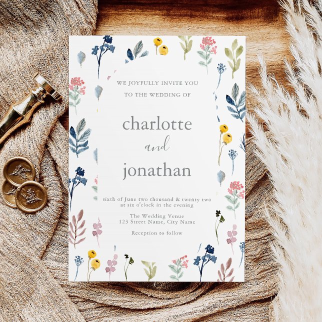 Invitación Boda rustico de caligrafía moderna (Subido por el creador)