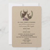 Boda Rústico De Cerveza - Floral Púrpura