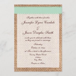 Invitación Boda Rústico de cinta adhesiva impresa