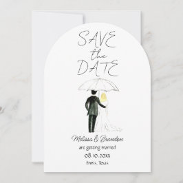 Invitación Boda rústico de color de agua de novia y pareja de