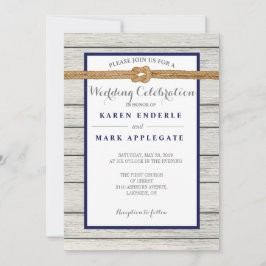 Invitación Boda Rústico de Dockside Rope