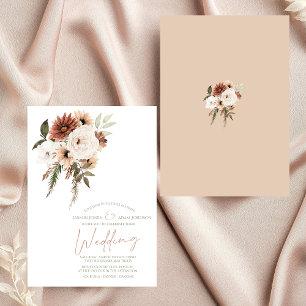 Invitación Boda Rústico de Floral Verde Oleícola