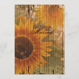 Invitación boda rústico de girasol  ensayo Cena