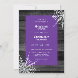 Invitación Boda Rústico de Halloween