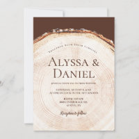 Boda Rústico de la corteza del árbol de madera
