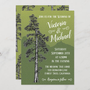 Invitación Boda Rústico de la Montaña en el bosque