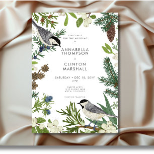 Invitación Boda Rústico de la Naturaleza y el Pino del Invier