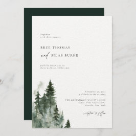 Invitación Boda Rústico de la Selva Pina Silvestre