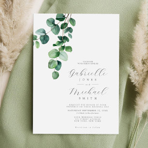 Invitación Boda rústico de la vegetación botánica