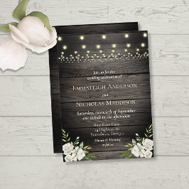 Invitación Boda Rústico de la Vieja Madera de Barn