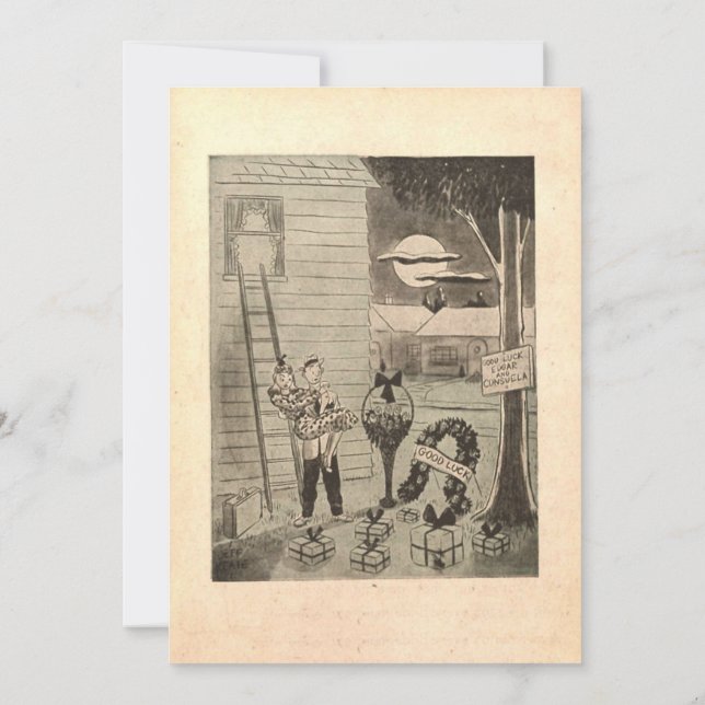 Invitación Boda Rústico de la vieja pareja romántica retro vi (Reverso)