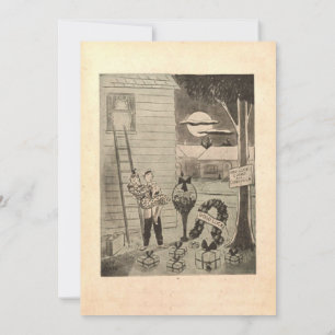 Invitación Boda Rústico de la vieja pareja romántica retro vi