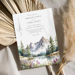 Invitación Boda Rústico de Montaña<br><div class="desc">Crea tu propia invitación de boda personalizada con diseño minimalista y elegante ilustracion de paisaje montañoso.</div>