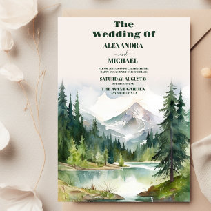 Invitación Boda Rústico de Montaña