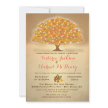 Boda rústico de otoño con luces de trineo