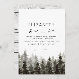 Invitación Boda Rústico de Paine Trees