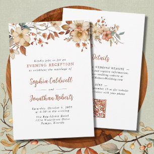 Invitación Boda Rústico De Recepción De Flores Silvestres Por