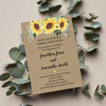 Boda Rústico de Sunflowers Green Engagement