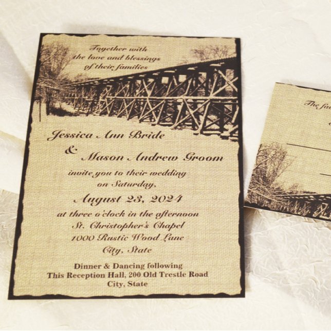 Invitación Boda Rústico de Trestle de Tren (Subido por el creador)