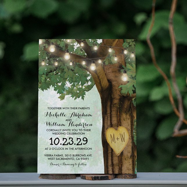 Invitación Boda Rústico de Twinkle de Woodland Tree (Subido por el creador)