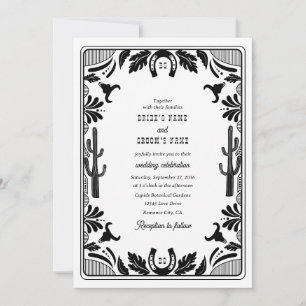 Invitación Boda rústico de vaqueros de países occidentales