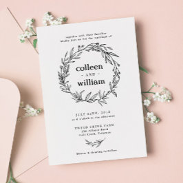 Invitación Boda Rústico de Wildflower Wreath