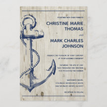 Boda Rústico del Ancla de Esbozo Náutico de la Mar