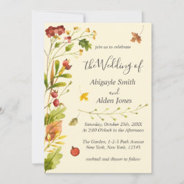 Invitación Boda Rústico del Bosque del Otoño