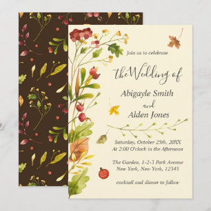 Invitación Boda Rústico del Bosque del Otoño
