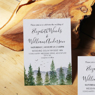 Invitación Boda Rústico del Bosque Pino